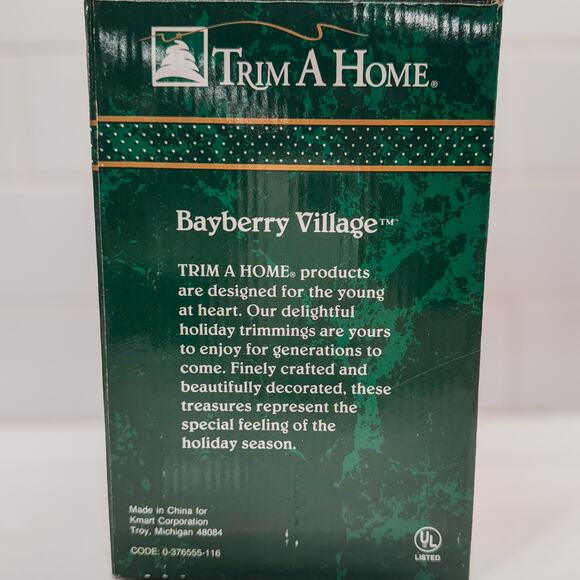 1997 Vintage, Trim A Home, Bayberry Village Clock Factory Lit House w/ Cord, Box - Picture 11 of 11